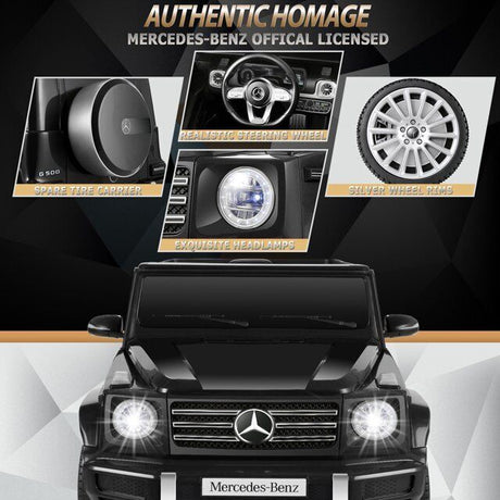 12V Licensed Mercedes-Benz G500 Electric Ride-On Car for Kids with Remote Control
