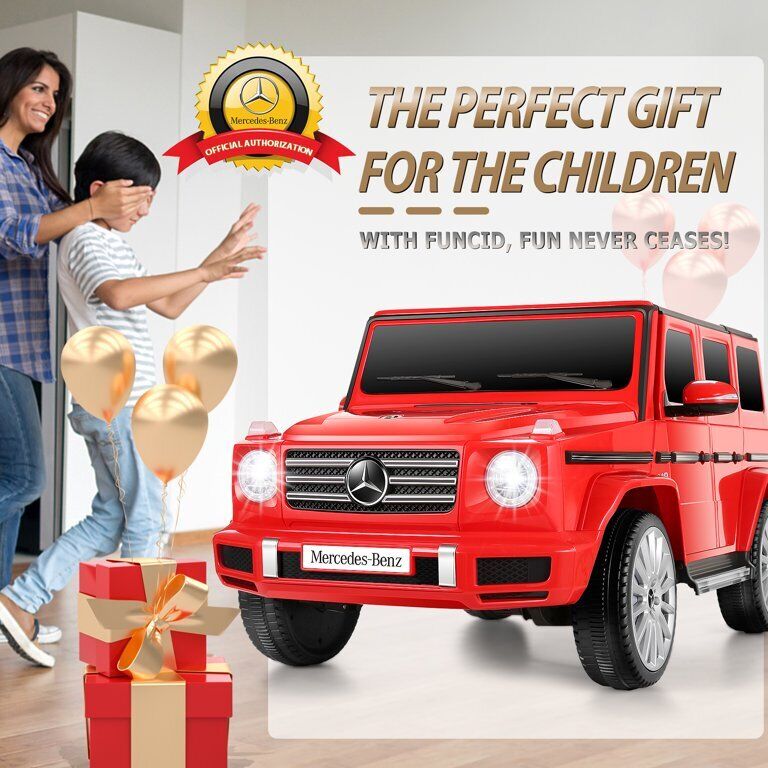 Licensed Mercedes Benz G500 4WD Electric Ride-On Car for Kids with Remote Control and MP3 Player