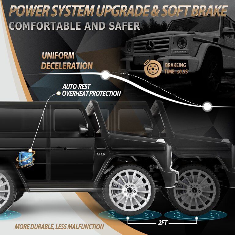 Mercedes-Benz G500 4WD Kids Ride-On Car with Remote Control - 3 Speeds in 1