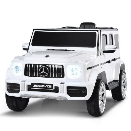 Mercedes-Benz G63 Licensed Kids Ride On Car with Remote Control - White, Built to Last with 12V Battery