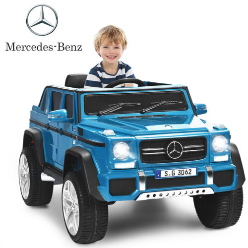 Mercedes-Benz Kids Ride On Car with RC Control and Trunk - 12V Navy