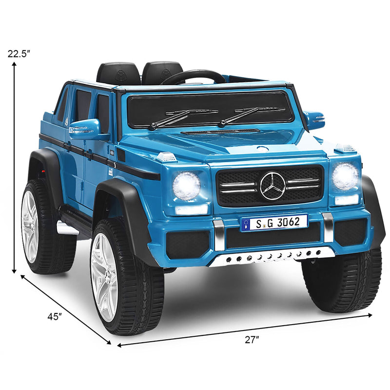 Mercedes-Benz Kids Ride On Car with RC Control and Trunk - 12V Navy