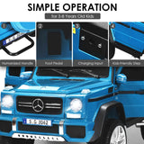 Mercedes-Benz Kids Ride On Car with RC Control and Trunk - 12V Navy