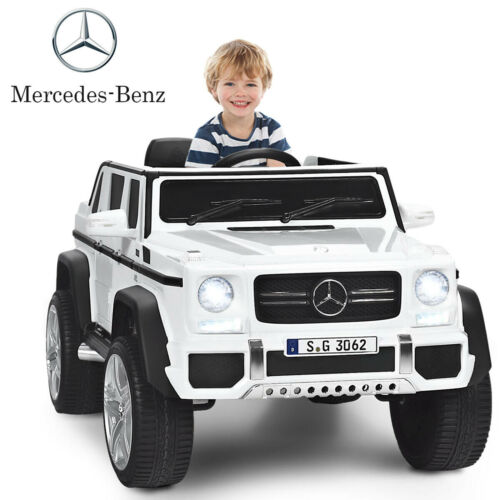 Mercedes-Benz Kids Ride On Car with RC Control and Trunk - 12V White