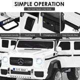 Mercedes-Benz Kids Ride On Car with RC Control and Trunk - 12V White