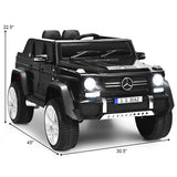 Mercedes-Benz Licensed 12V Kids Ride On Car with RC Control and Trunk in Black