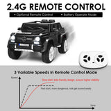 Mercedes-Benz Licensed 12V Kids Ride On Car with RC Control and Trunk in Black