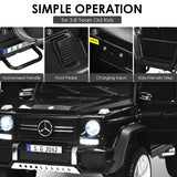 Mercedes-Benz Licensed 12V Kids Ride On Car with RC Control and Trunk in Black