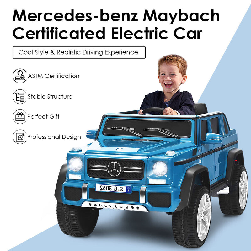 Mercedes-Benz Licensed 12V Kids Ride On Car with RC Control and Trunk in Navy