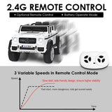 Mercedes-Benz Licensed 12V Kids Ride On Car with RC Control and Trunk in White