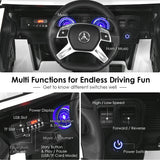 Mercedes-Benz Licensed 12V Kids Ride On Car with RC Control and Trunk in White
