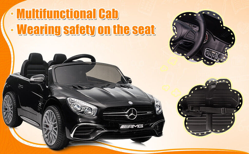 Licensed Mercedes-Benz Electric Ride-On Car for Kids with LED Lights, Music, and Remote Control