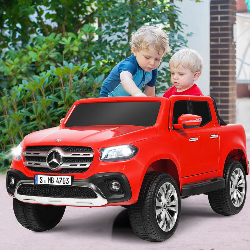 Mercedes Benz Licensed X Class RC 12V Ride On Car for Kids with Trunk - Red