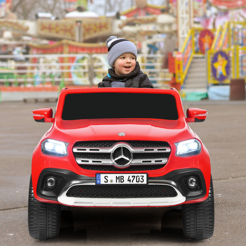 Mercedes Benz Licensed X Class RC 12V Ride On Car for Kids with Trunk - Red