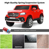 Mercedes Benz Licensed X Class RC 12V Ride On Car for Kids with Trunk - Red