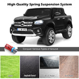 Mercedes Benz Licensed X Class RC 2-Seater 12V Kids Ride On Car with Trunk in Black