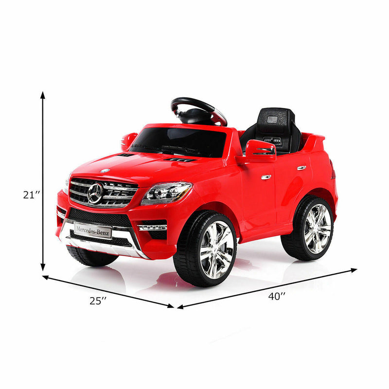Mercedes Benz ML350 Licensed Electric Ride On Car for Kids with MP3 and Remote Control - Red