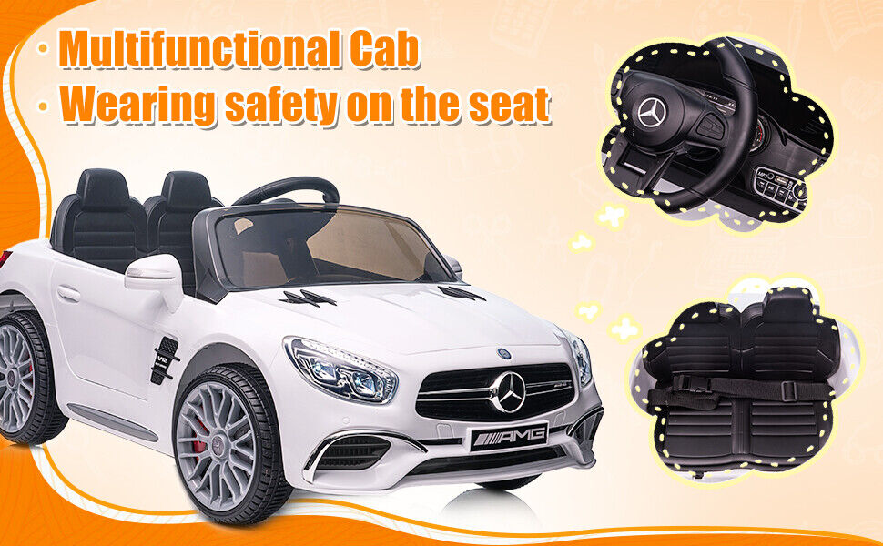12V Electric Kids Ride On Car Mercedes Benz AMG SL65 with Remote Control and LED Lights