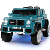 Mercedes-Benz Toy Truck Ride-On Car for Kids with LED Lights, Music, and Remote Control - 12V Blue Battery Powered