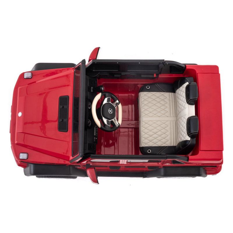 Mercedes G Wagon Ride On Car with Music, Rubber Wheels, LED Lights, and Remote Control