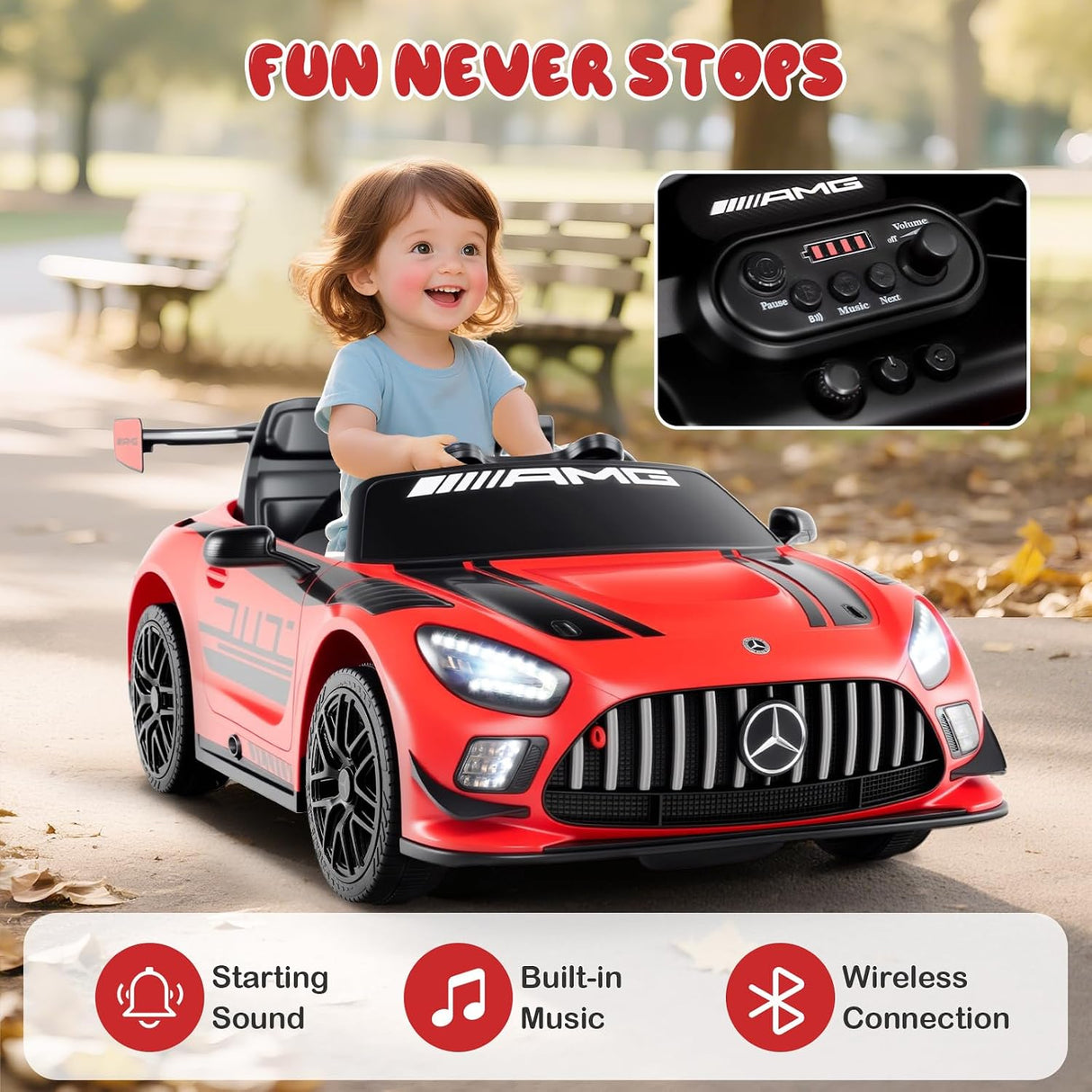 12V Mercedes Benz Electric Car for Kids with 2.4G Remote Control MagicCars