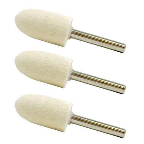 1/4" Felt Polishing Bobs: 3 Pack