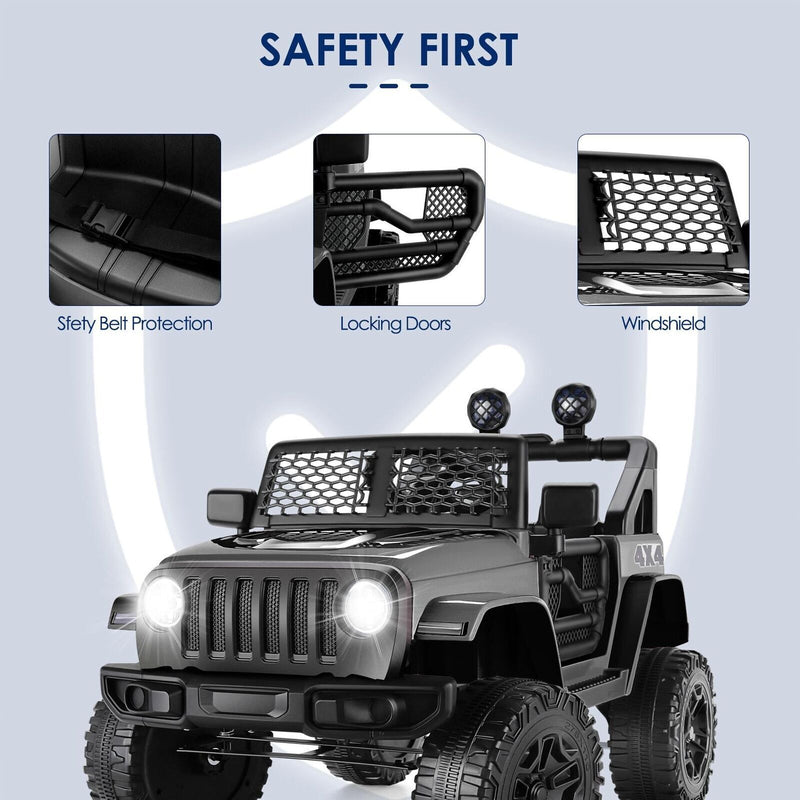 MP3 Kids Ride On Truck Car with Remote Control, LED Lights, and Music - Brand New Toy