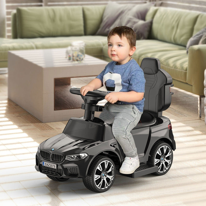 Music-Infused Ride-On Car with Safety Bar for Toddlers and Kids