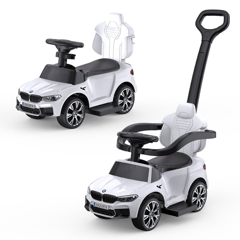 Music-Infused Ride-On Car with Safety Bar for Toddlers and Kids