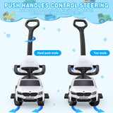 Music-Infused Ride-On Car with Safety Bar for Toddlers and Kids