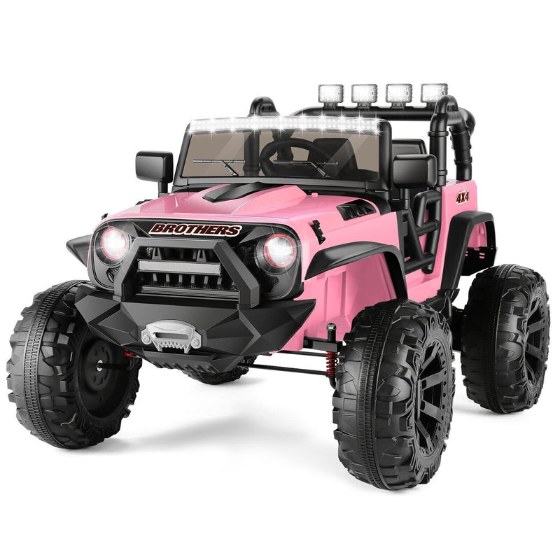 12V/24V Battery-Powered Jeep Music Ride-On Car for Happy Kids