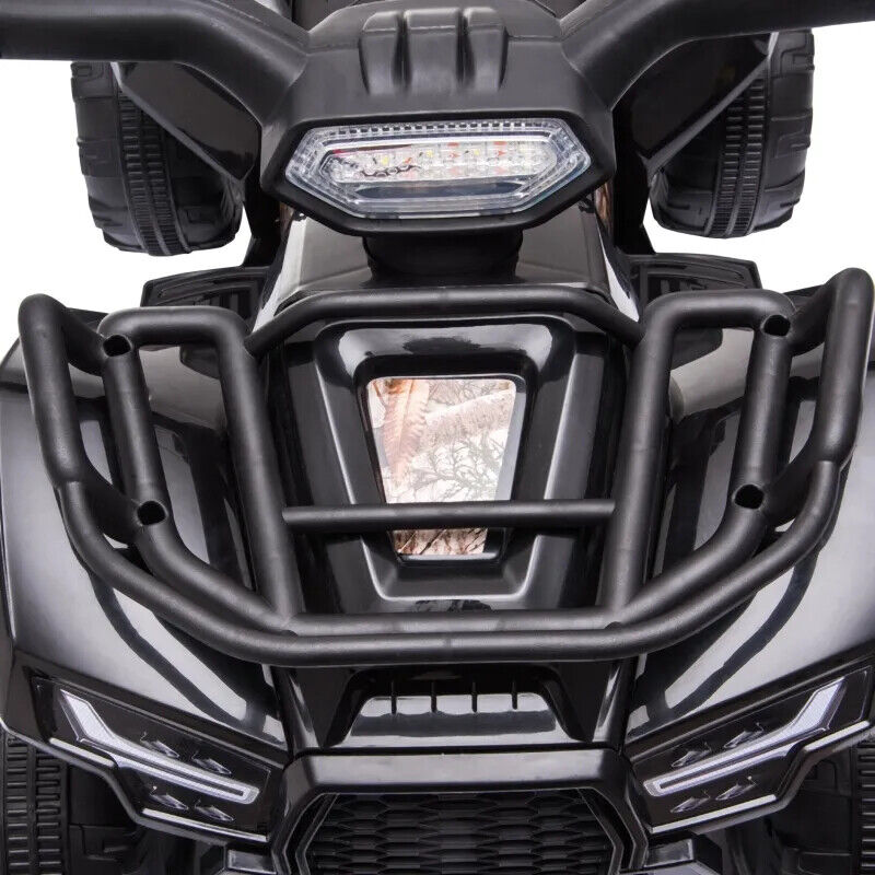 Music-Powered Black ATV for Kids Ages 18-36 Months