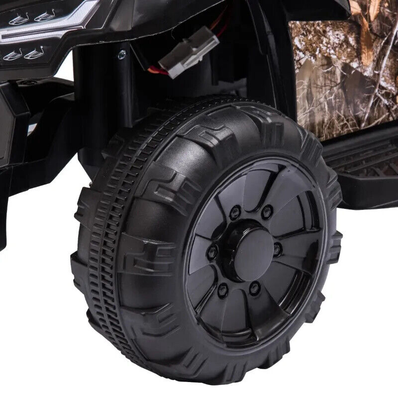 Music-Powered Black ATV for Kids Ages 18-36 Months