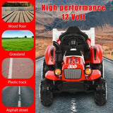 Musical Electric Tractor with Detachable Trailer - Perfect Gift for Kids with Lights and Sounds
