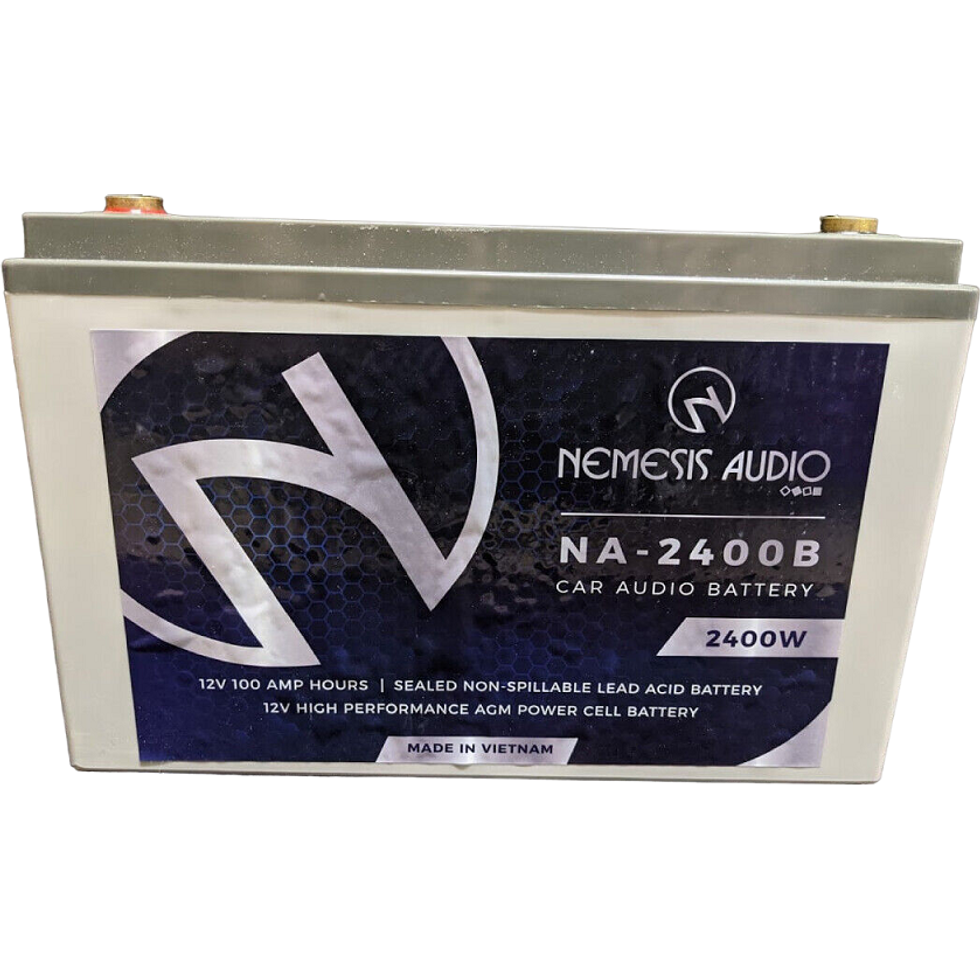 Nemesis Audio NA-2400B 100AH 2400W AGM Power Cell 12V Battery Nemesis Audio