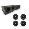 (4) Nemesis Audio NA-8M 700W RMS & Chevy Crew Cab 07-13 & 19-26 Quad 8" Subwoofer Bass Combo Nemesis Audio