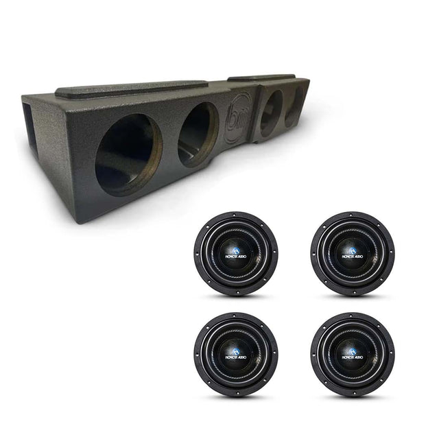 (4) Nemesis Audio NA-8M 700W RMS & Chevy Crew Cab 07-13 & 19-26 Quad 8" Subwoofer Bass Combo Nemesis Audio