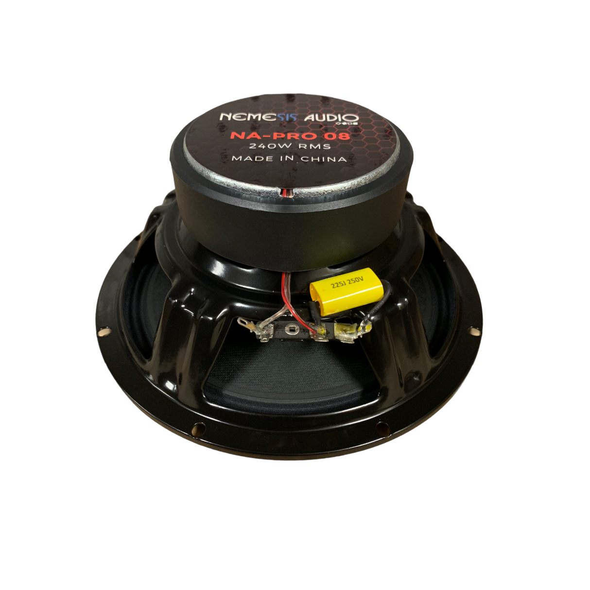 Nemesis Audio NA-PRO08 8" 240W Midrange Speaker with Built-in Bullet Tweeter 4-Ohm (Single) Nemesis Audio