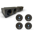(4) Nemesis Audio NA-8E v2 500W RMS & Chevy Crew Cab 07-13 & 19-26 Quad 8" Subwoofer Bass Combo Nemesis Audio