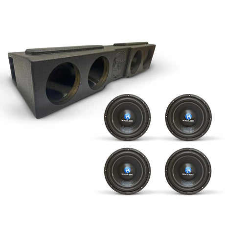 (4) Nemesis Audio NA-8E v2 500W RMS & Chevy Crew Cab 07-13 & 19-26 Quad 8" Subwoofer Bass Combo Nemesis Audio