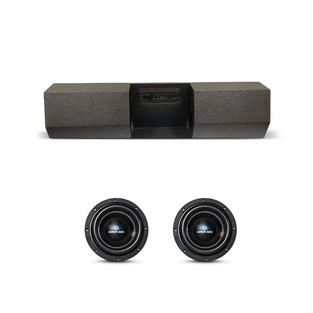 (2) Nemesis Audio NA-8M 700W RMS & Universal Single Cab Dual 8" Subwoofer Box Combo Nemesis Audio