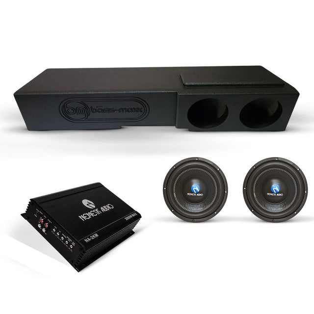 Nemesis Audio Bass Combo (2) NA8E v2 (1) NA-2KM & (1) Box Chevy 07-18 Crew Cab Box Nemesis Audio