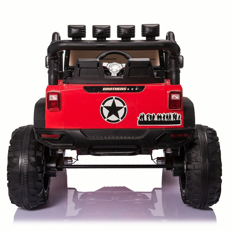 24V Electric Ride On Jeep Toy Car with USB, Bluetooth, and Remote Control for Kids