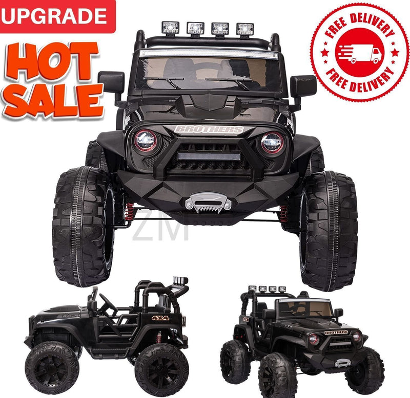 New 24V Electric Ride-On Jeep Toy Car with Remote Control and Bluetooth Connectivity for Kids