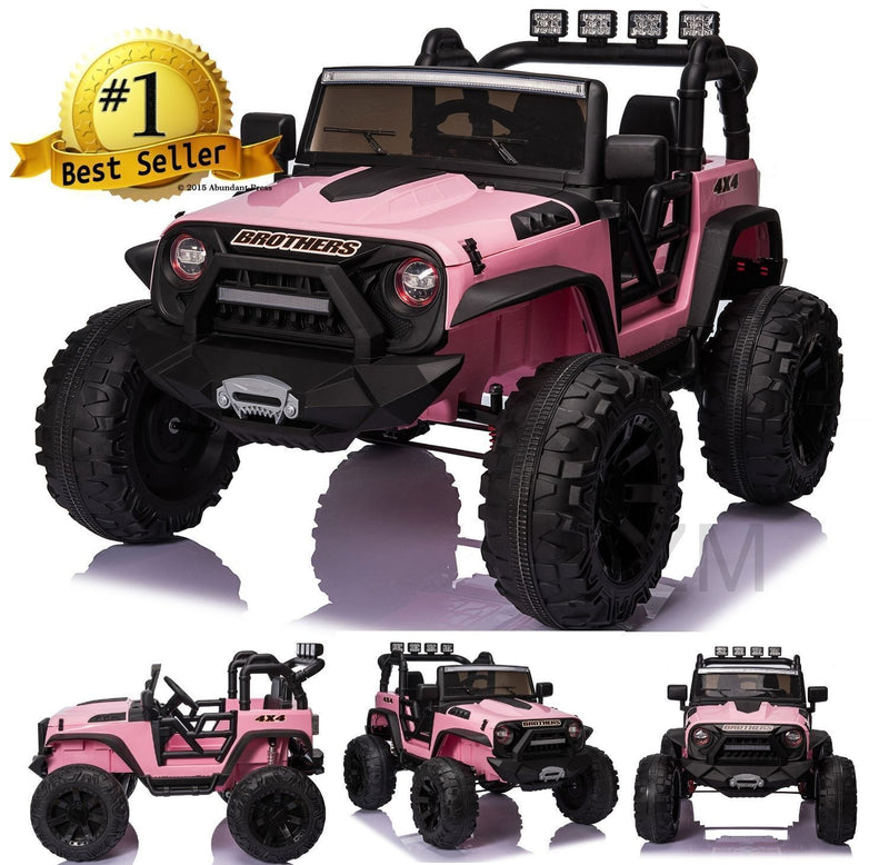 New 24V Electric Ride-On Jeep Toy Car with Remote Control and Bluetooth Connectivity for Kids