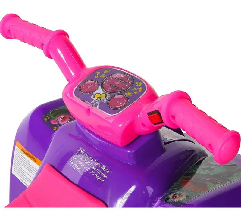 New Dynacraft Trolls Dreamworks 6V Battery-Powered Little Quad ATV for Kids