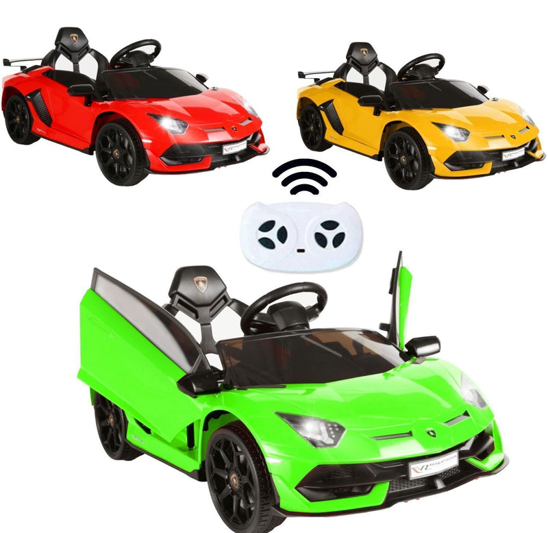 12V Lamborghini Electric Ride On Car for Kids with Remote Control and MP3 Player - Suitable for Boys and Girls