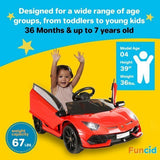12V Lamborghini Electric Ride On Car for Kids with Remote Control and MP3 Player - Suitable for Boys and Girls