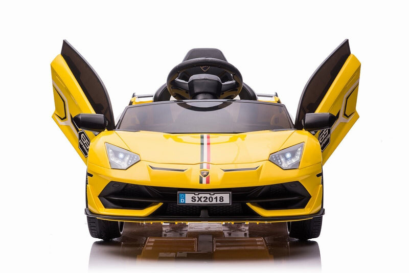 12V Lamborghini Electric Ride On Car for Kids with Remote Control and MP3 Player - Suitable for Boys and Girls