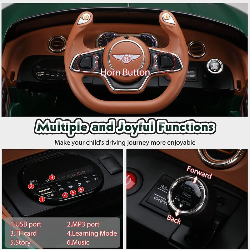 NEW Licensed Bentley Style Kids Electric Ride On Car with Remote Control - Perfect Gift for Children
